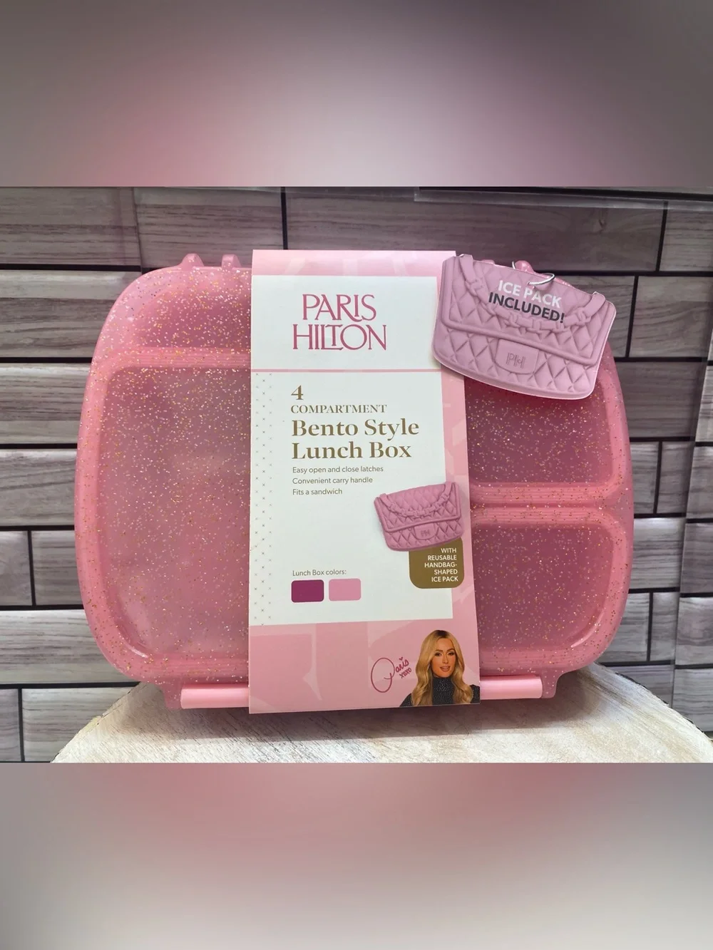 Paris Hilton ❤️Bento style Lunch Box WITH REUSABLE ICE PACK New